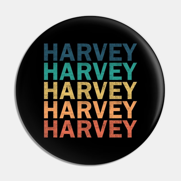 Harvey Name T Shirt - Harvey Vintage Retro Name Gift Item Tee Pin by henrietacharthadfield