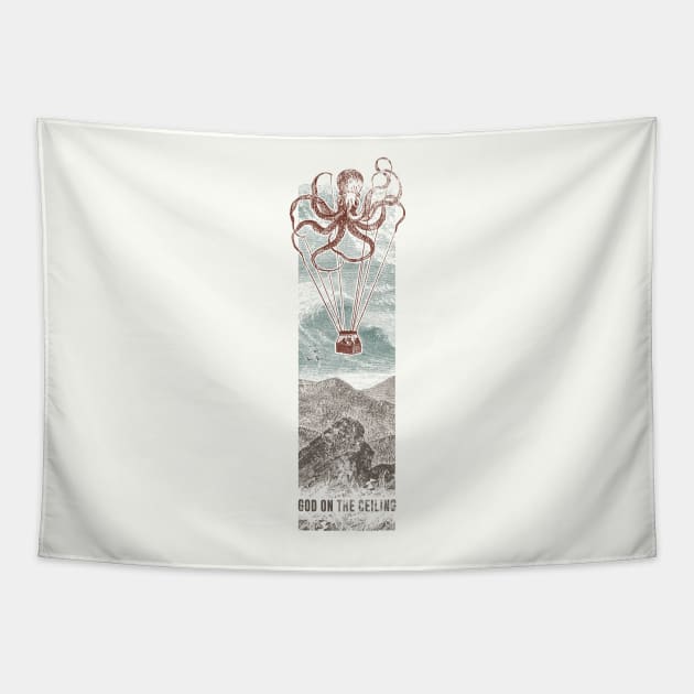 God on the Ceiling Tapestry by LookLeftDesign