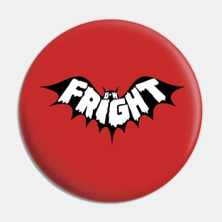 Black & White Fright Bat Pin