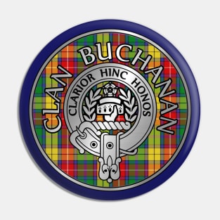 Clan Buchanan Crest & Tartan Pin