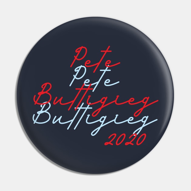 Mayor Pete Buttigieg for President 2020 Vintage Script Pin by YourGoods