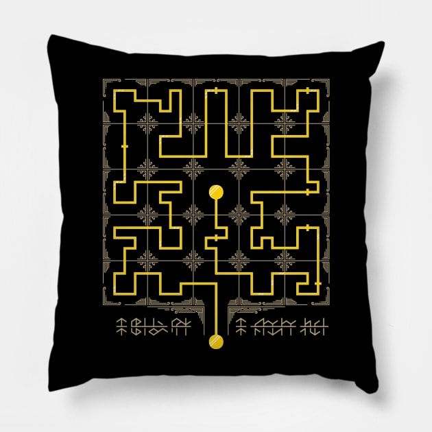 The Golden Path Pillow by FaeFlower