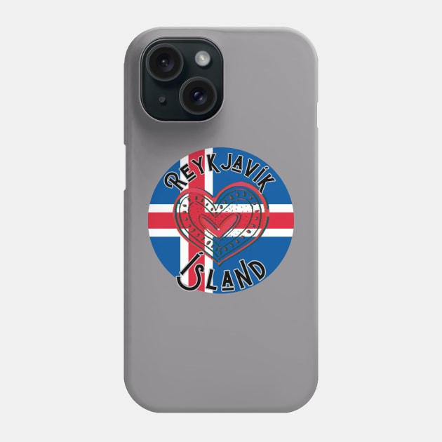 Reykjavik T-Shirt, Iceland T-Shirt, Island T-Shirt Phone Case by SailorsDelight