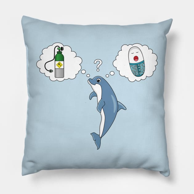 Dolphin's Life Pillow by chyneyee