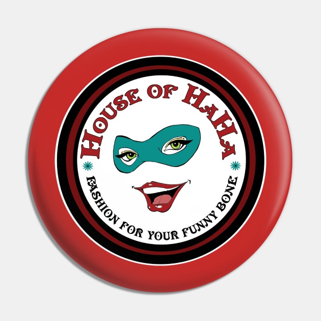 House Of HaHa Fashion for Your Funny Bone Smiling Mask Logo Pin by House_Of_HaHa