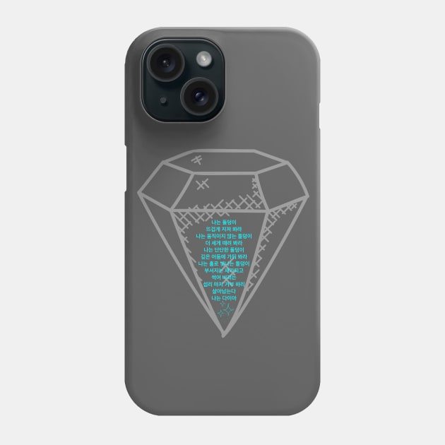 Itaewon Class_ I am A Diamond Poem Phone Case by Hallyu-Inspired