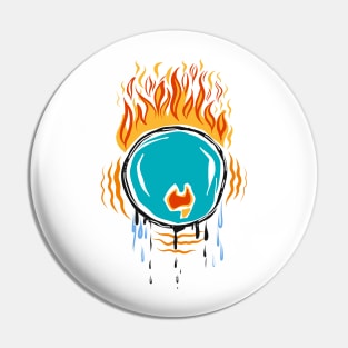 Illustration of a burning world Pin