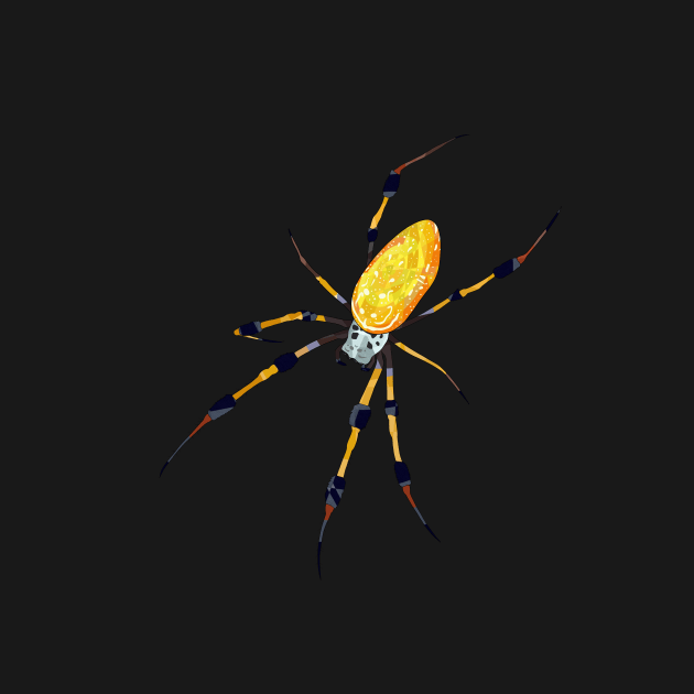 Lineless Golden Orb Weaver by Blacklightco