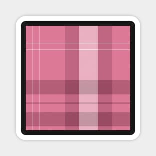 berry pink plaid Magnet