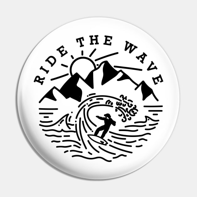 Ride the wave Pin by Vectographers