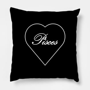 Pisces Zodiac Heart Pillow