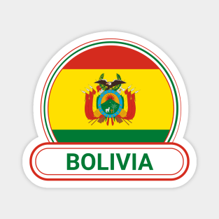 Bolivia Country Badge - Bolivia Flag Magnet