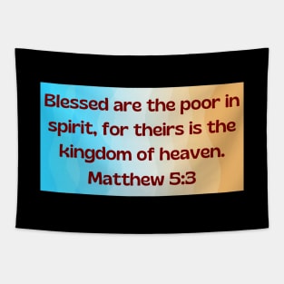 Bible Verse Matthew 5:3 Tapestry