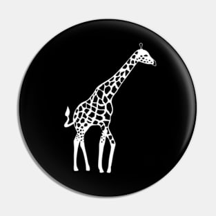 Giraffe black and white illustration design Pin