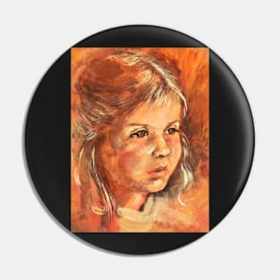 Portrait of a little Girl Pin