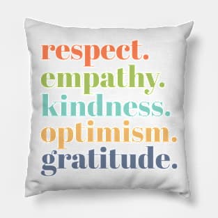 Positive Words Rainbow Pillow