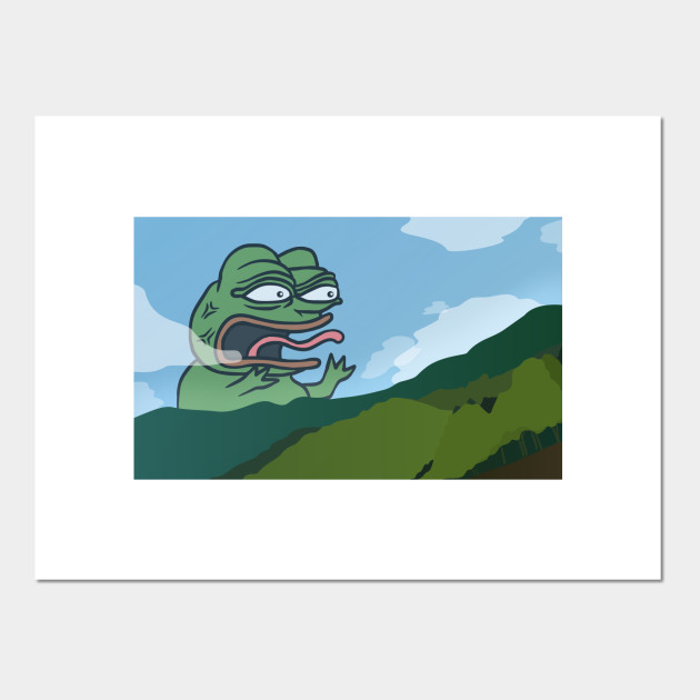 Screaming Mountain Song Rare Pepe Meme Pepe The Frog Posters