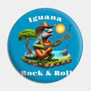 Iguana Serenading Swamp Dweller Rock Pin