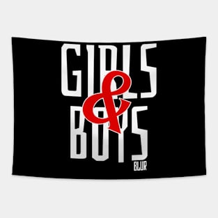 girl and boy simple design Tapestry