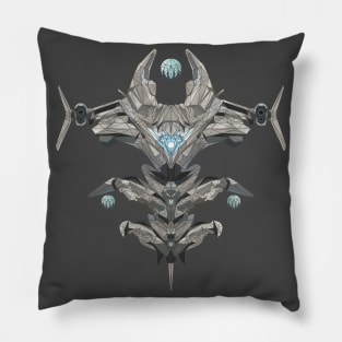 Geometric Templar - Grunge Pillow