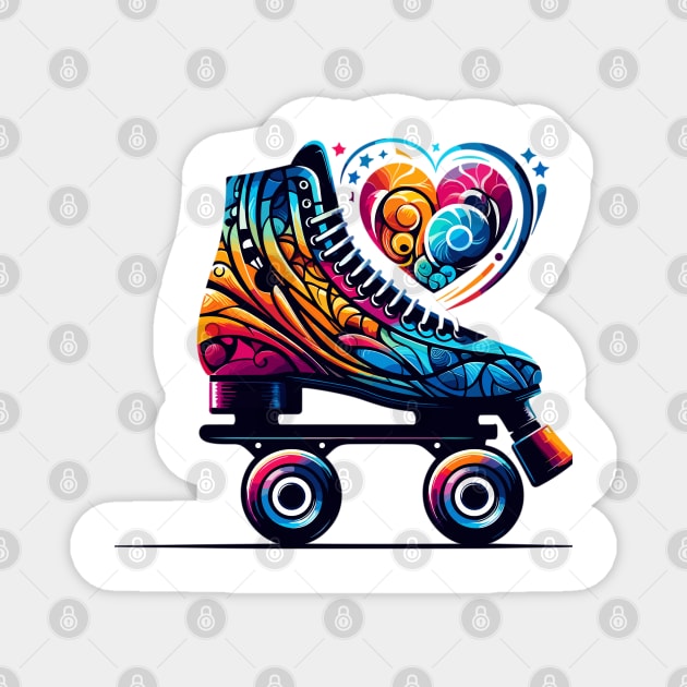 Roller Skating Magnet by Vehicles-Art