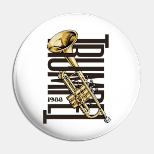 music with a trumpet Pin