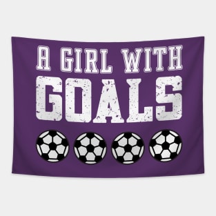 Just a Girl Who Loves Soccer, A Girl With Goals, Soccer Girl Tapestry