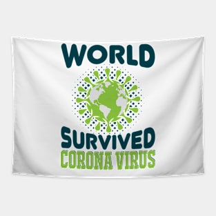 World Survived Corona Virus Tapestry