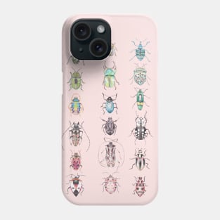 Beetles in a rainbow of colors Phone Case