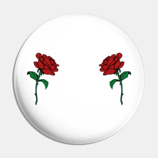 Women's Roses Boobs Shirt Pin