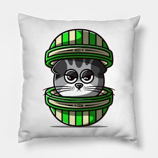 Cute Angry cat in a Capsul. Pillow