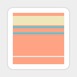 A miraculous package of Ice Blue, Dark Sky Blue, Vivid Tangerine and Light Tan stripes. Magnet