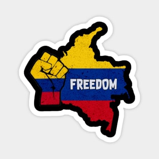 Freedom style hand colombia Magnet