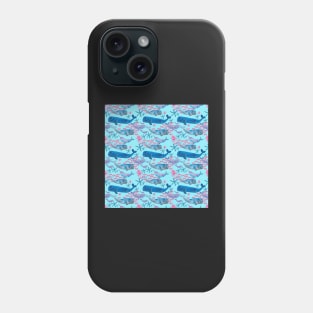 Sealife watercolour- blue Phone Case