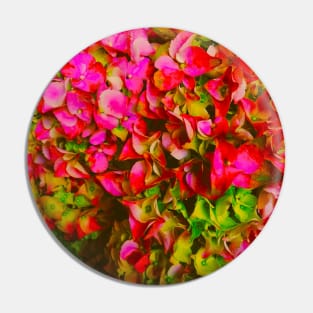 Pink Hydrangea Plant Lovers Gift Pin