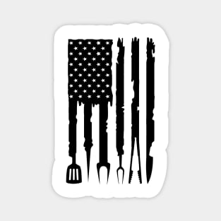 Barbecue American Flag, BBQ Smoker Grilling Magnet