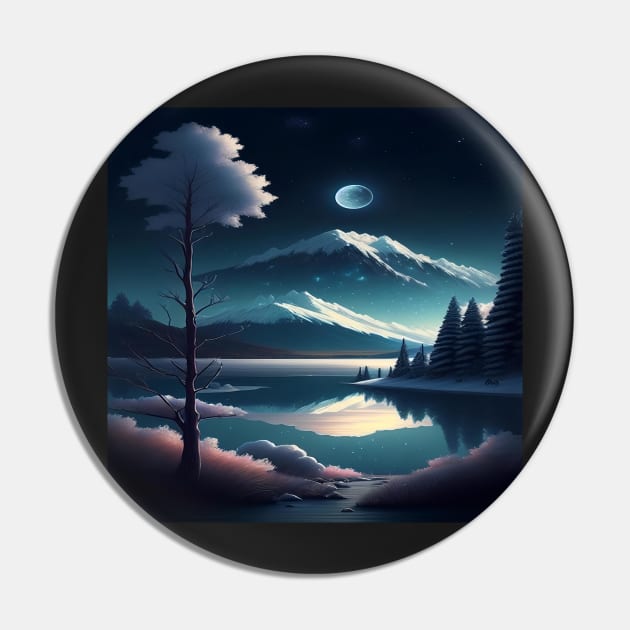Moonlit Oasis Pin by D3monic