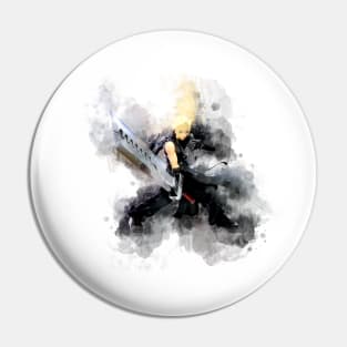 Cloud - Final Fantasy *watercolor* Pin