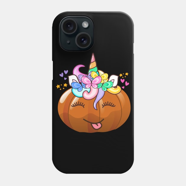 Pumpkin Unicorn Cute Pumpkincorn Halloween Phone Case by MalibuSun