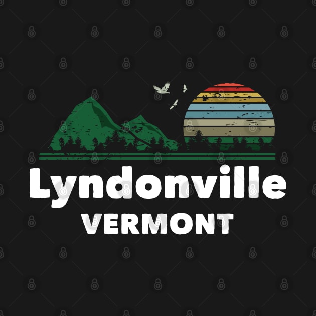 Mountain Sunset Flying Birds Outdoor Lyndonville Vermont by greenrepublicmerch