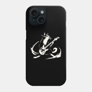 Electric Guitar Cat Rock Music Japanese Vintage Funny Cat Phone Case