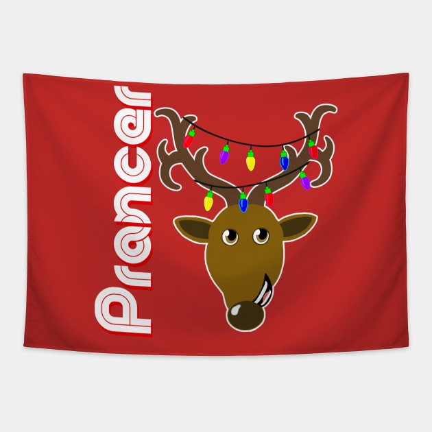 Family Christmas Photo "Prancer" Design Tapestry by TonTomDesignz