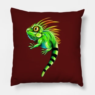 Fat lil iguana Pillow