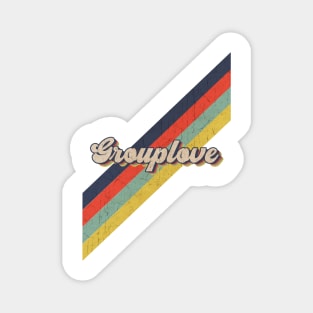 retro vintage color Grouplove Magnet