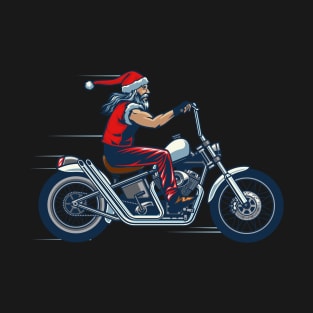 Santa Claus Biker T-Shirt