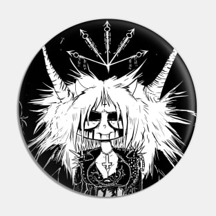 Black Metal Skuella (close up) Pin