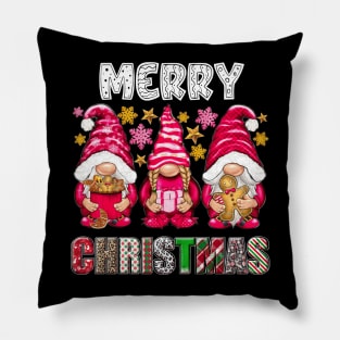 Merry Christmas Gnome Family Funny Xmas Tree Women Men Kids Pillow