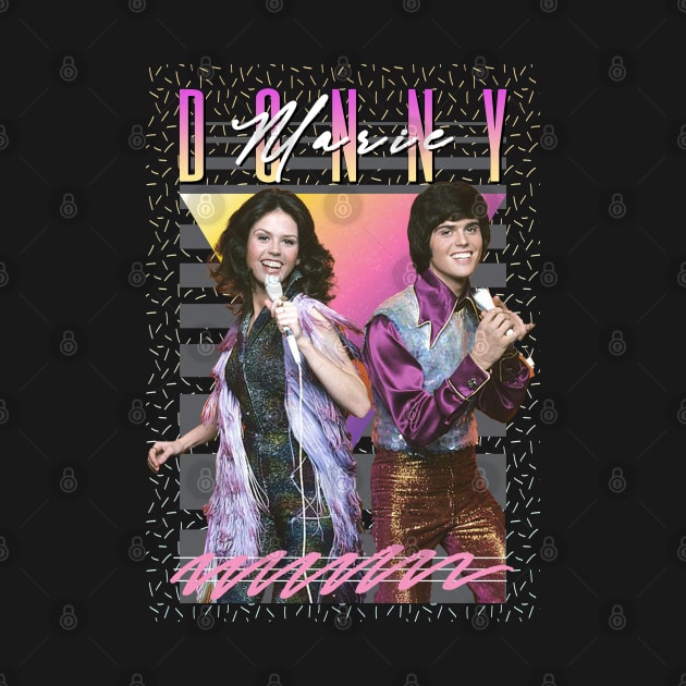 Donny and Marie Osmond 80s Retro Aesthetic Fan Art by Madesu Art