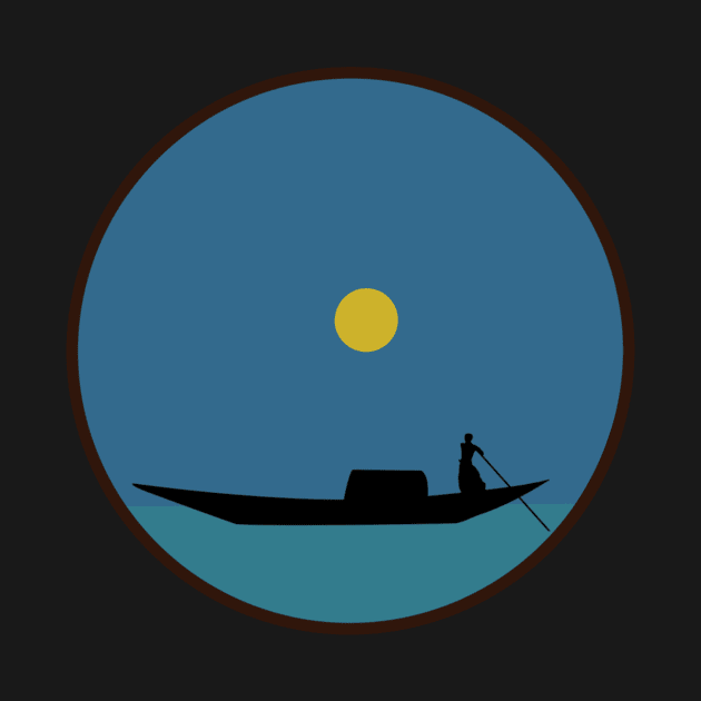 Boat on the sea by SUNWANG