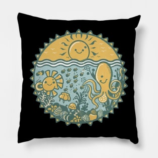 A Whimsical Underwater Symphony Pillow
